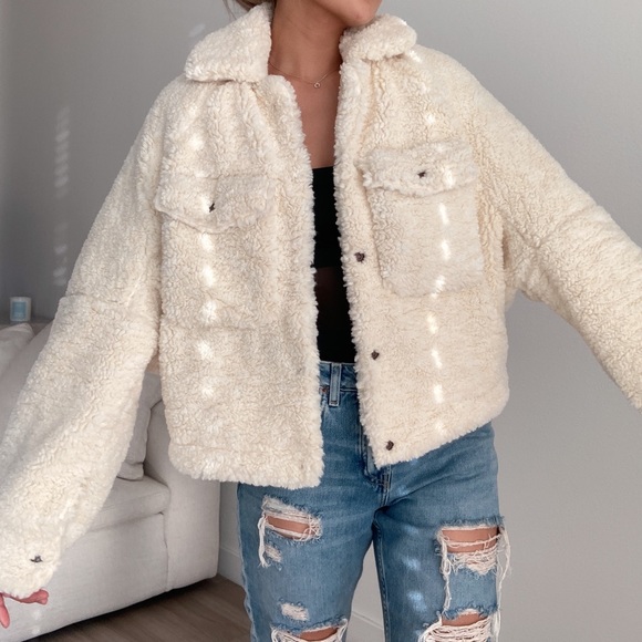 NEW Free People teddy faux fur jacket - Picture 5 of 10